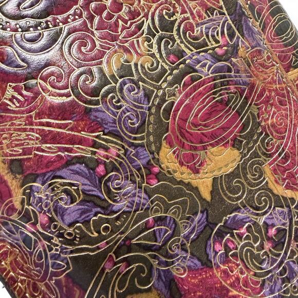 PATRICIA NASH Leather Metallic Tooled Lace Beaumont Flap Crossbody Bag in Multi - Picture 11 of 15